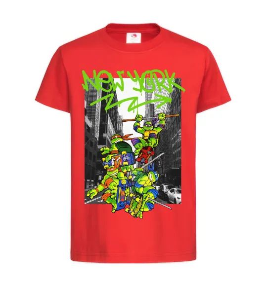 Дитяча футболка New York TMNT Червоний фото