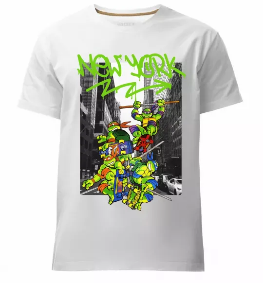 Чоловіча преміум футболка New York TMNT Білий фото