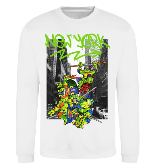 Свитшот New York TMNT Белый фото