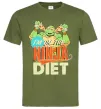 Чоловіча футболка I`m on the ninja diet Оливковий Чоловіча футболка I`m on the ninja diet Оливковий фото