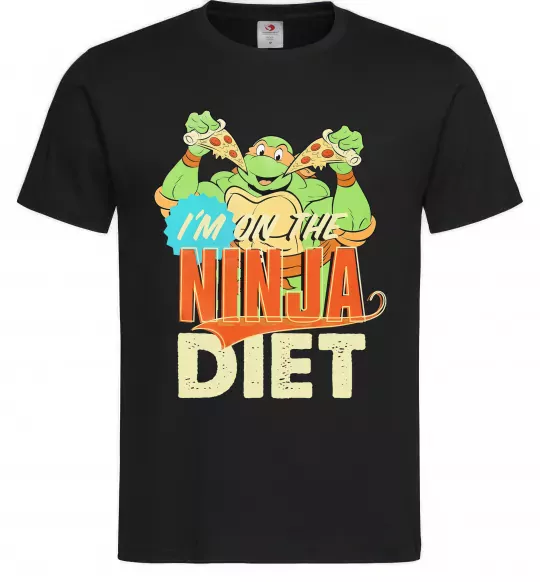 Чоловіча футболка I`m on the ninja diet Чорний фото