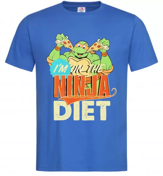 Чоловіча футболка I`m on the ninja diet Яскраво-синій фото