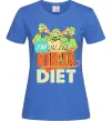 Жіноча футболка I`m on the ninja diet Яскраво-синій фото