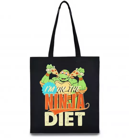 Еко-сумка I`m on the ninja diet Чорний фото