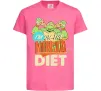 Дитяча футболка I`m on the ninja diet Яскраво-рожевий фото