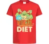 Дитяча футболка I`m on the ninja diet Червоний фото