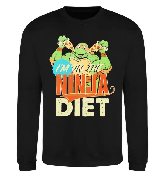 Світшот I`m on the ninja diet Чорний фото
