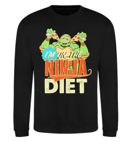 Свитшот I`m on the ninja diet Черный фото