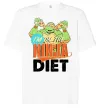 Футболка Оверсайз I`m on the ninja diet Білий фото