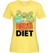 Жіноча футболка I`m on the ninja diet Лимонний фото