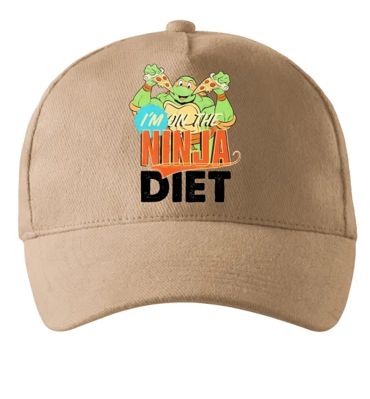 Кепка I`m on the ninja diet Песочный фото