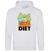 Чоловіча толстовка (худі) I`m on the ninja diet Сірий меланж фото