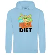 Чоловіча толстовка (худі) I`m on the ninja diet Блакитний фото