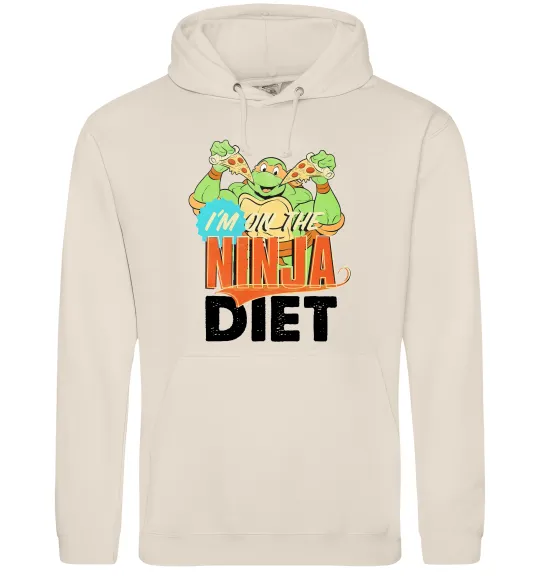 Мужская толстовка (худи) I`m on the ninja diet Таш фото