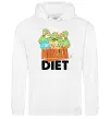 Жіноча толстовка (худі) I`m on the ninja diet Білий фото