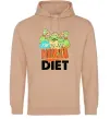 Жіноча толстовка (худі) I`m on the ninja diet Пісочний фото