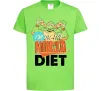 Дитяча футболка I`m on the ninja diet Лаймовий фото