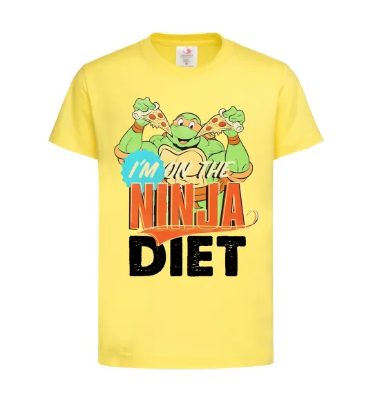 Дитяча футболка I`m on the ninja diet Лимонний фото