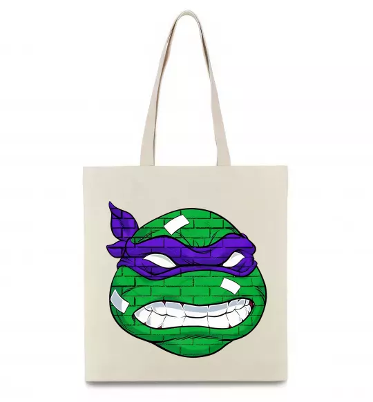 Эко-сумка TMNT face Бежевый фото