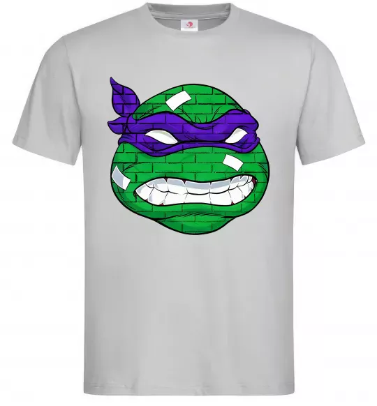 Чоловіча футболка TMNT face Сірий фото