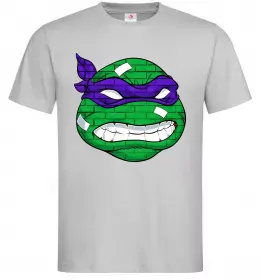 Чоловіча футболка TMNT face Сірий фото