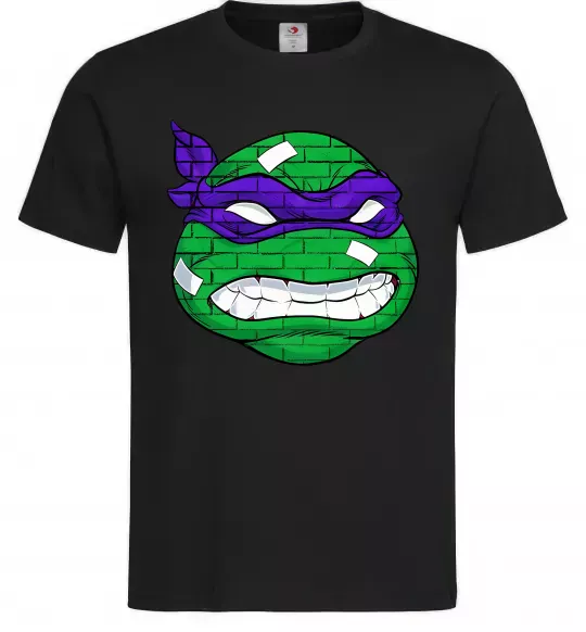 Чоловіча футболка TMNT face Чорний фото
