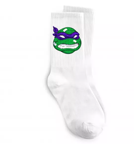 Шкарпетки TMNT face Білий фото