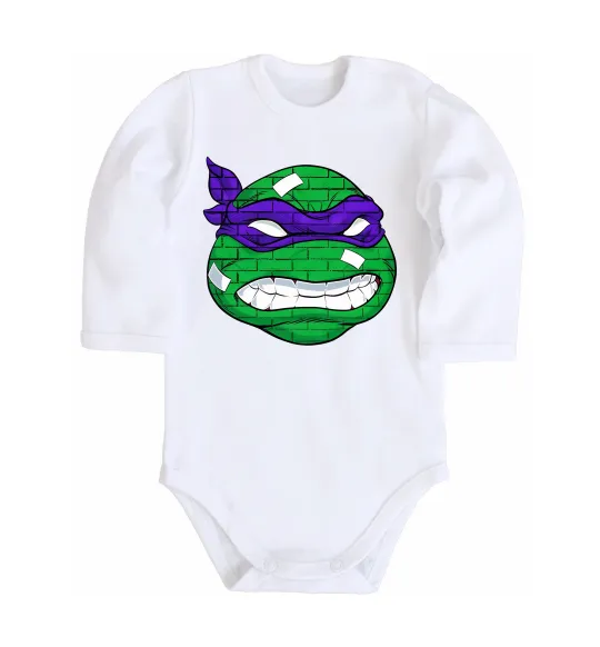 Дитячий бодік TMNT face Білий фото