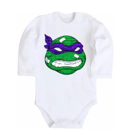 Детский боди TMNT face Белый фото