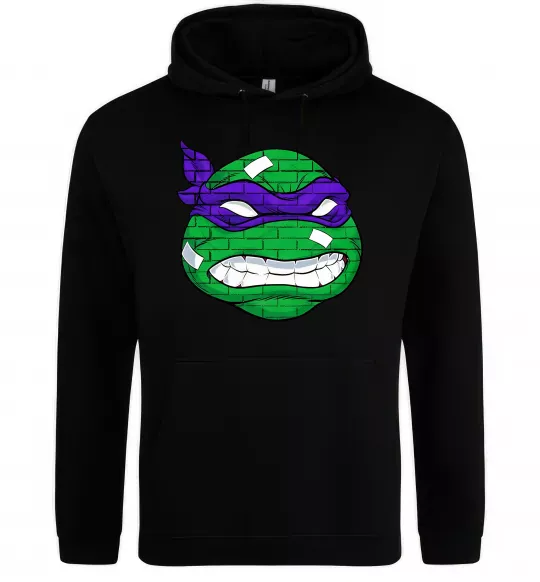 Чоловіча толстовка (худі) TMNT face Чорний фото