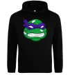 Чоловіча толстовка (худі) TMNT face Чорний фото