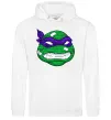 Чоловіча толстовка (худі) TMNT face Білий фото