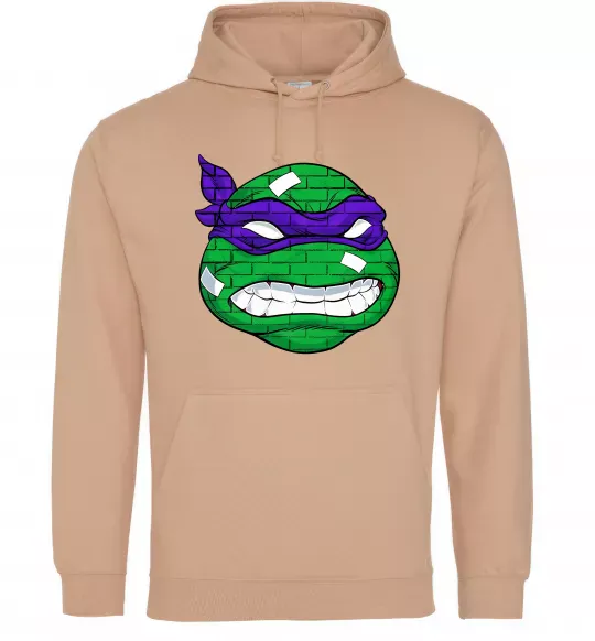 Чоловіча толстовка (худі) TMNT face Пісочний фото