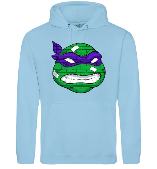Мужская толстовка (худи) TMNT face Голубой фото