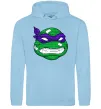 Мужская толстовка (худи) TMNT face Голубой фото