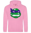 Женская толстовка (худи) TMNT face Розовый фото