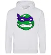 Жіноча толстовка (худі) TMNT face Сірий меланж фото