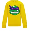 Дитячий світшот TMNT face Сонячно жовтий фото