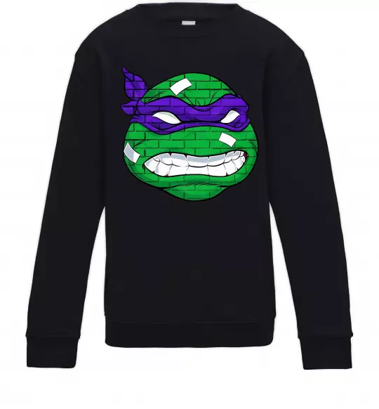 Дитячий світшот TMNT face Чорний фото