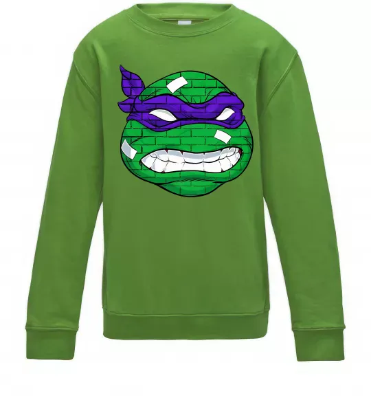Дитячий світшот TMNT face Лаймовий фото