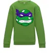 Дитячий світшот TMNT face Лаймовий фото