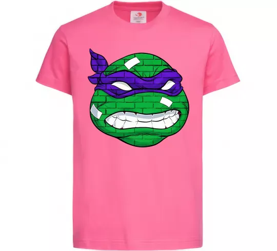 Дитяча футболка TMNT face Яскраво-рожевий фото