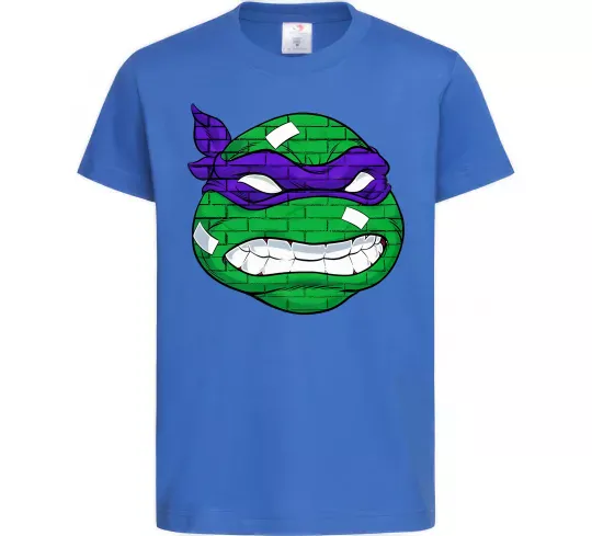 Дитяча футболка TMNT face Яскраво-синій фото