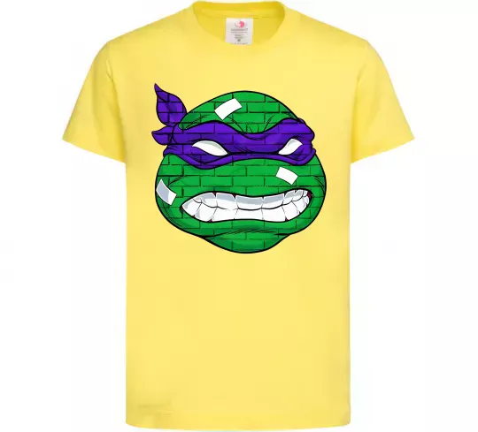 Дитяча футболка TMNT face Лимонний фото