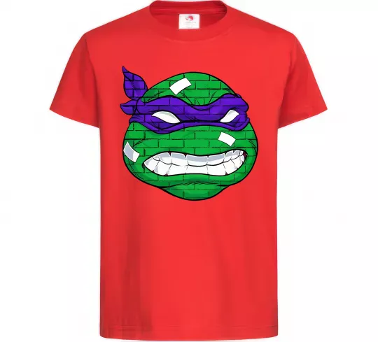 Дитяча футболка TMNT face Червоний фото