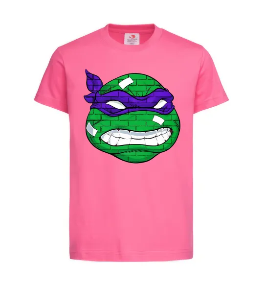 Дитяча футболка TMNT face Яскраво-рожевий фото