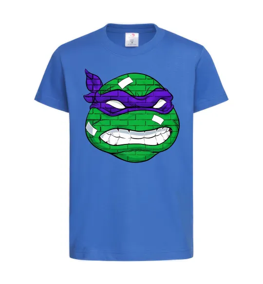 Дитяча футболка TMNT face Яскраво-синій фото
