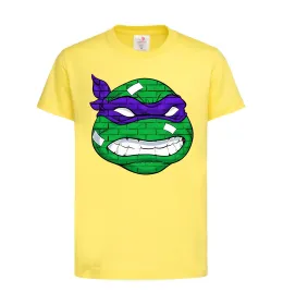 Детская футболка TMNT face Лимонный фото