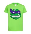 Дитяча футболка TMNT face Лаймовий фото