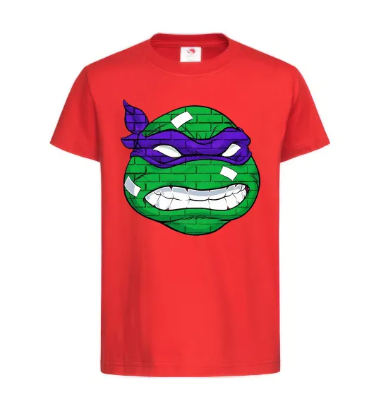 Дитяча футболка TMNT face Червоний фото